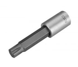 Llave de vaso de cuadradillo de 1/2" con punta de atornillar serie larga de Allen , Torx, Xzn y Ribe.