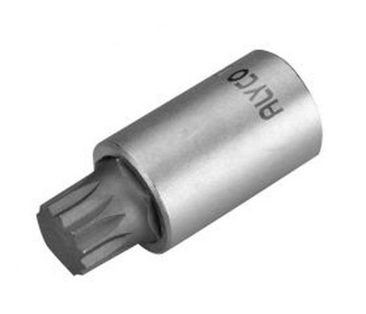 Llave de vaso de cuadradillo de 1/2" con punta de atornillar embutida de allen, torx, Xzn y Ribe