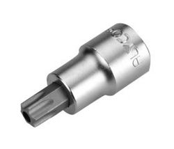 Llave de vaso de cuadradillo de 1/2" con punta de atornillar embutida de allen, torx, Xzn y Ribe