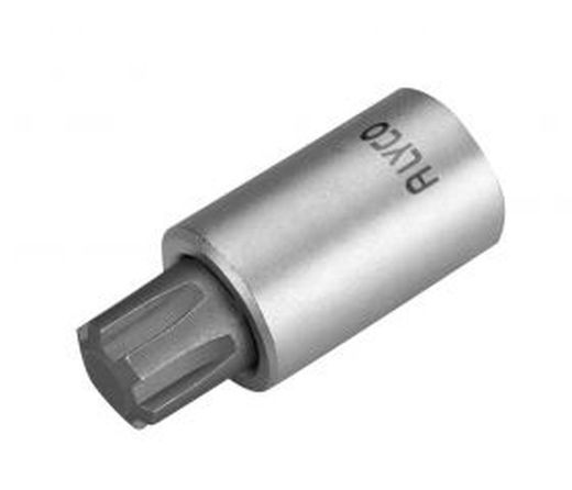 Llave de vaso de cuadradillo de 1/2" con punta de atornillar embutida de allen, torx, Xzn y Ribe