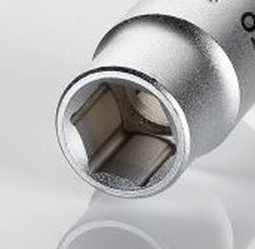 Llave de vaso Hexagonal para aprietes con carraca de cuadradillo de 1/2".