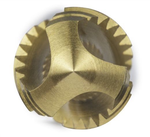 Macho de Maquina Rosca Metrica Ranura Helicoidal Multifuncion Hsse con recubrimeinto Tin, Referencia 3260