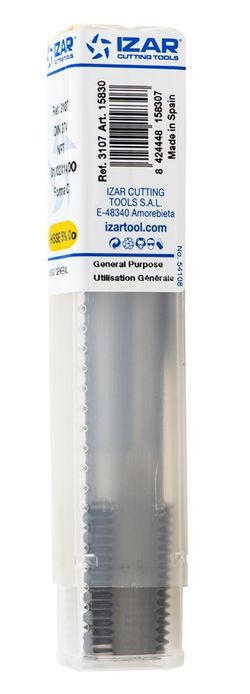 Macho De Maquina Rosca NPT Con Ranura Recta, Hsse, Referemcia 3107