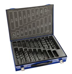 Maletin Surtido De Brocas de 1-10 x 0.50 (170 brocas) y  de 1-13 (220 brocas)  Din 338 N, Ref. 1470