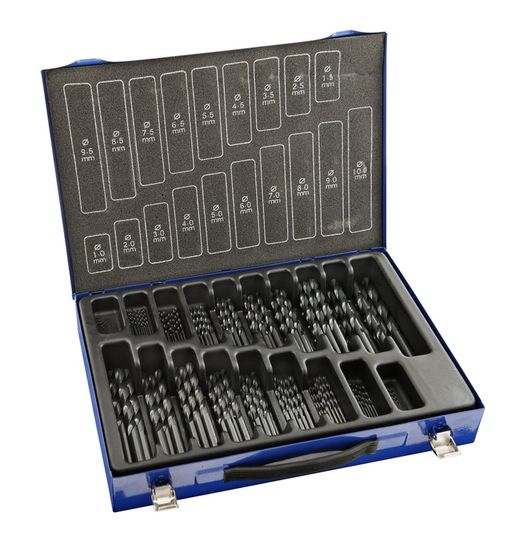Maletin Surtido De Brocas de 1-10 x 0.50 (170 brocas) y  de 1-13 (220 brocas)  Din 338 N, Ref. 1470