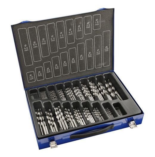 Maletin Surtido De Brocas de 1-10 x 0.50 (170 brocas) y  de 1-13 (220 brocas)  Din 338 N, Ref. 1470