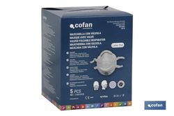Mascarilla FFP3D | No Reutilizable | Con válvula de Exhalación | Eficiencia de Filtración superior al 94%