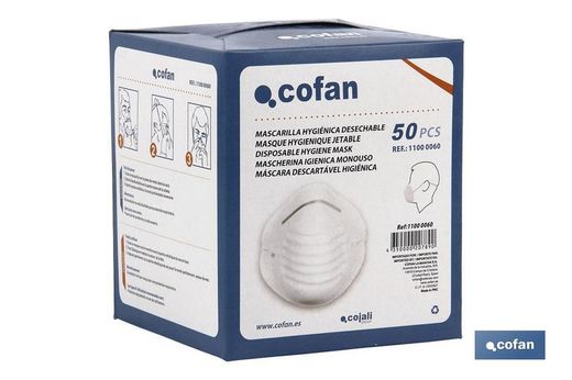 Mascarilla Higienica Desechable De Papel Autofiltrante