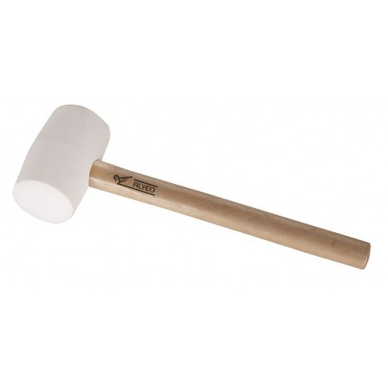 Maza De Goma Blanca Con Mango De Madera ALYCO, Referencia 196785 Y Referencia 196786