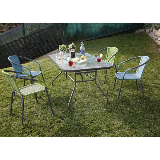 Mesa rectangular jardín Basic Gran durabilidad. Ref. 8704N175