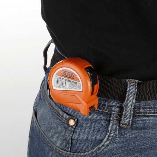 Flexómetro Métalico Cuerpo Bimaterial ALYCO ORANGE, de 3 o 5 Mts., Referencia 170830 y 170832