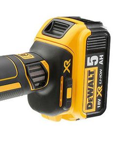 Mini amoladora DEWALT DCG405P2T-QW XR 18V Embrague, freno y arranque electrónicos. Referencia 5596X405