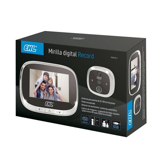 Mirilla digital EHL Record Para puertas con espesor de 35-120 mm. Ref. 5330D2