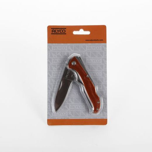 Navaja Inoxidable Para Electricista Mango Aluminio ALYCO ORANGE, Referencia 170895