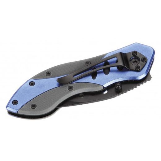 Navaja Faca Plegable Multiuso En Acero Inoxidable De Mango De Aluminio ALYCO, Referencia 101272