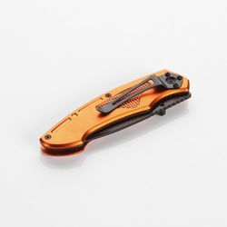 Navaja Inoxidable De Mango De Aluminio ALYCO ORANGE Filo De 85 Milimetros, Referencia 170890