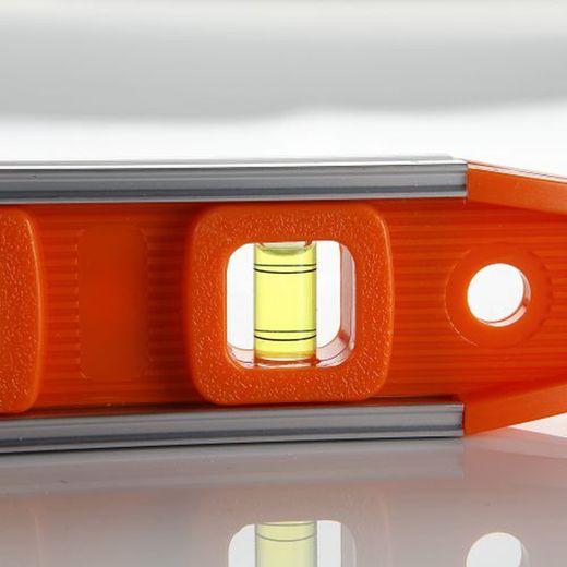 Nivel Torpedo Tubular Magnético 3 Fiolas Cuerpo Plástico ALYCO ORANGE de 235 Milimetros, Refrencia 171055