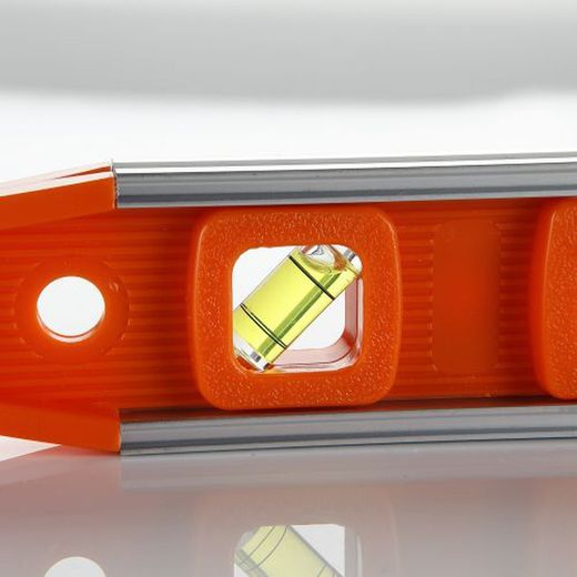 Nivel Torpedo Tubular Magnético 3 Fiolas Cuerpo Plástico ALYCO ORANGE de 235 Milimetros, Refrencia 171055