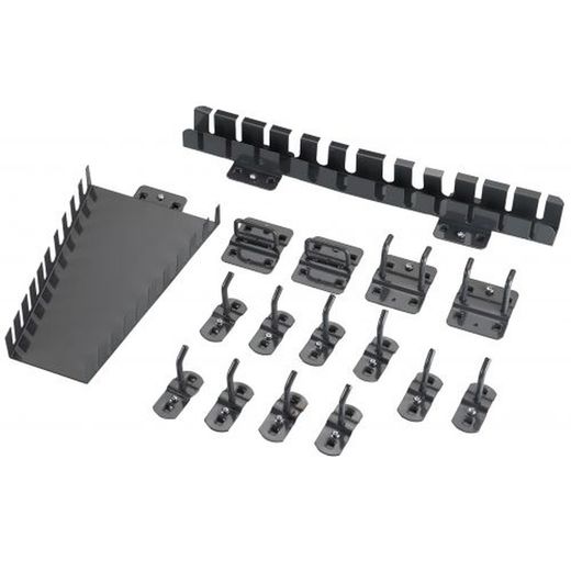 Conjunto De 16 Ganchos Y Soportes Para Paneles Perforados Y Mesas De Trabajo ALYCO P/192802-04-06-08, Referencia 113499