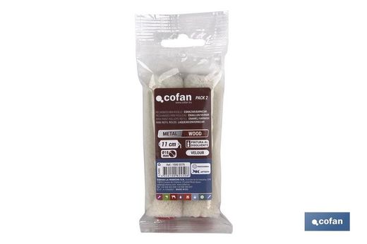 Pack de 2 recambios | Mini rodillo ideal para esmaltar o barnizar | Sistema Antigoteo. Referencia 15005573