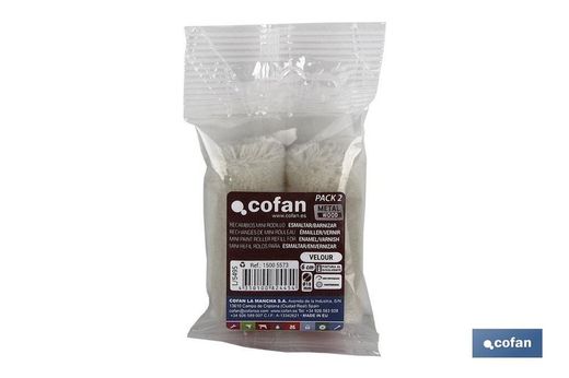 Pack de 2 recambios | Mini rodillo ideal para esmaltar o barnizar | Sistema Antigoteo. Referencia 15005573
