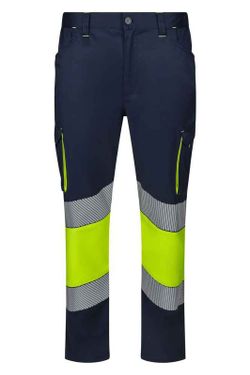 Pantalon stretch bicolor cinta segmentada. Referencia  303008S
