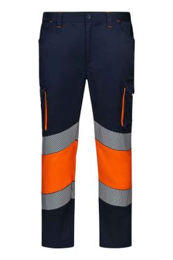 Pantalon stretch bicolor cinta segmentada. Referencia 303008S