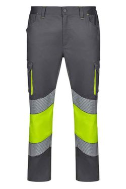 Pantalon stretch bicolor cinta segmentada. Referencia 303008S