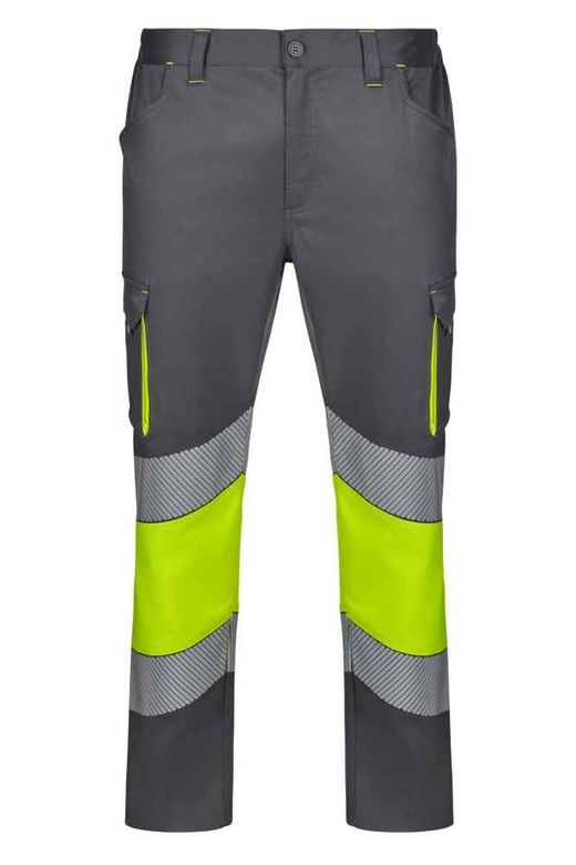 Pantalon stretch bicolor cinta segmentada. Referencia 303008S
