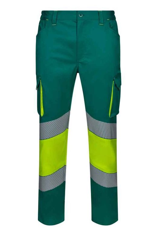 Pantalon stretch bicolor cinta segmentada. Referencia 303008S