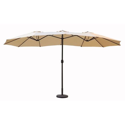 Parasol doble de acero articulado con toldo de 3x4 metros Reclinable y orientable. ( 8704N290)