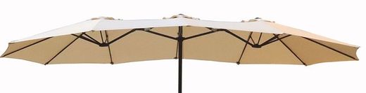 Parasol doble de acero articulado con toldo de 3x4 metros Reclinable y orientable. ( 8704N290)