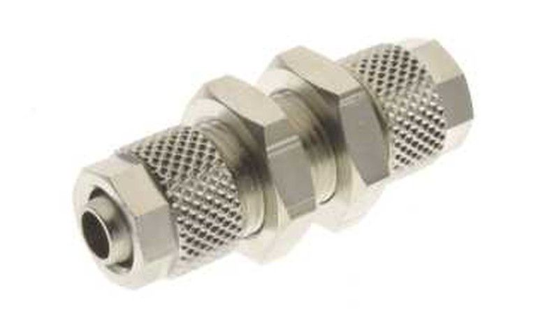 Racor  Recto Intermedio Pasatabiques Para Tubo de 4 a 15 Milimetros y Rosca de M-5 a 1/2", Referencia 1050