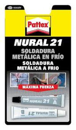 Pattex Nural-21 Bl 22 Ml,Soldadura Reparadora En Frío, De Gran Resistencia, Formulada En Espe- Cial Para Pegar Y Reparar Metales.
