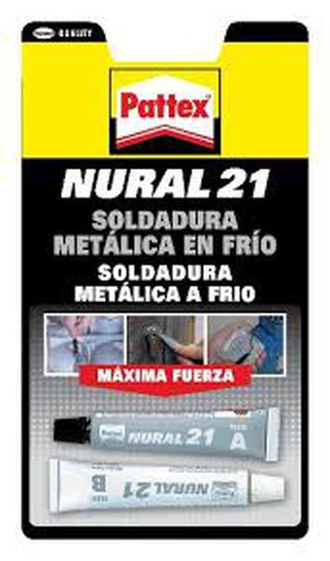 Pattex Nural-21 Bl 22 Ml,Soldadura Reparadora En Frío, De Gran Resistencia, Formulada En Espe- Cial Para Pegar Y Reparar Metales.