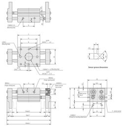 Pinza Neumatica Larga Horizontal Ref, Gr02f