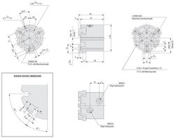 Pinza Neumatica Paralela De 3 Dedos De Diametro 25 a 63 Doble Efecto Magnetico Ref. Gr05f