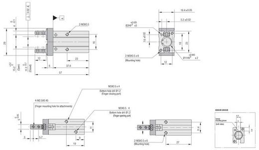 Pinza Neumatica Paralela Precision