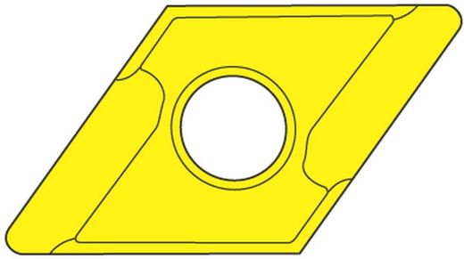 Plaquita Intercambiable de Torneado DNMG 55º Negativa, Referencia 8530