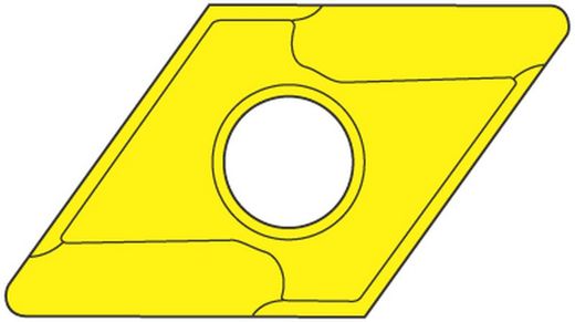 Plaquita Intercambiable de Torneado DNMG 55º Negativa, Referencia 8530