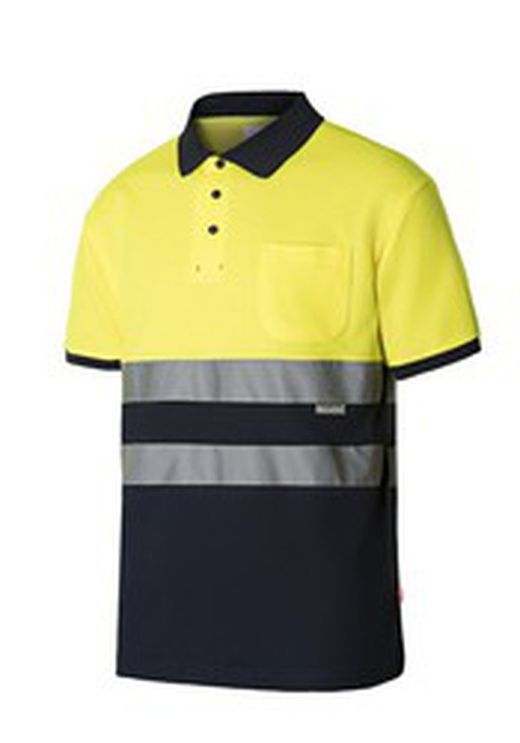 Polo Av Algodón Bicolor Manga Corta Referencia 305513