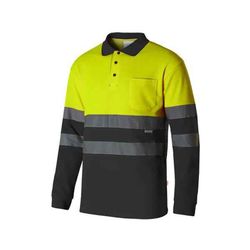 Polo Alta Visibilidad De Algodón Bicolor Manga Larga Referencia 305515