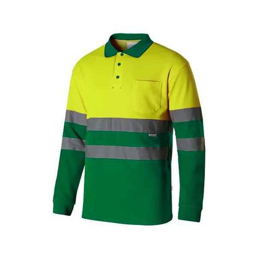 Polo Alta Visibilidad De Algodón Bicolor Manga Larga Referencia 305515