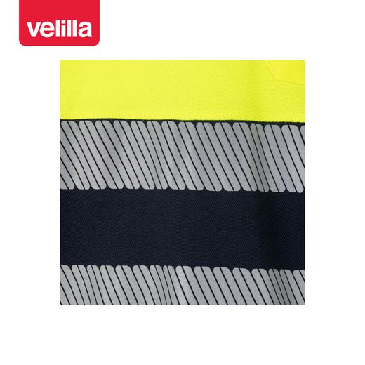 Polo algodón bicolor manga larga cinta segmentada. Ref. 305545