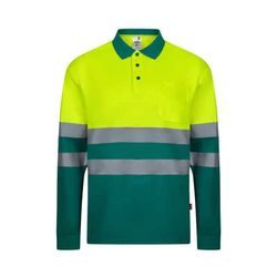 Polo Av Bicolor Manga Larga Amarillo Flúor Referencia 305507-70.