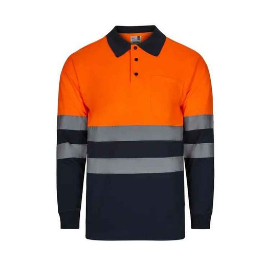 Polo Av Bicolor Manga Larga Amarillo Flúor Referencia 305507-70.
