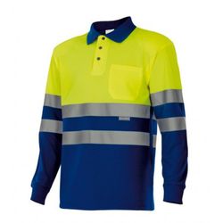 Polo Av Bicolor Manga Larga  Referencia  175