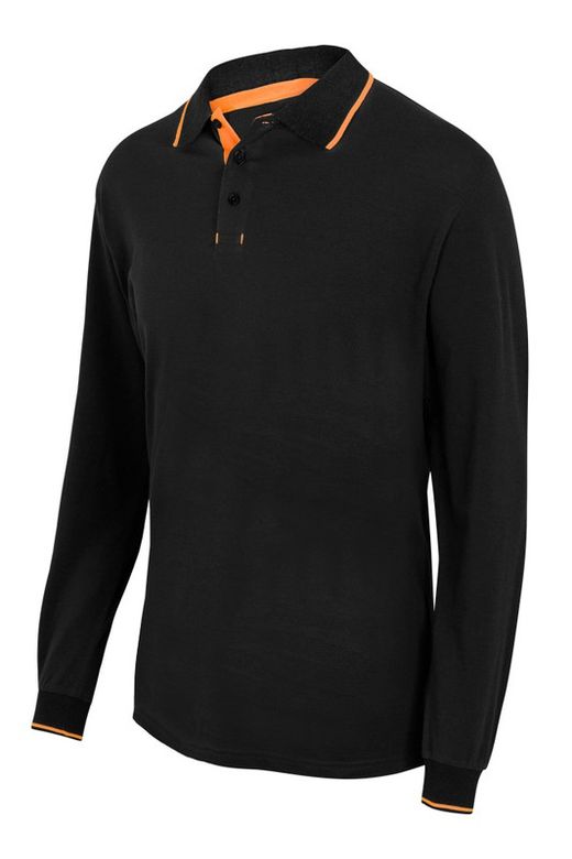 Polo Bicolor Raya Manga Larga Referencia 105515