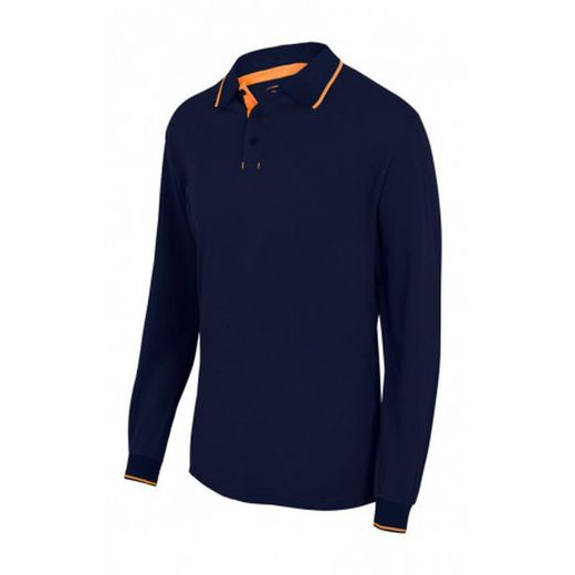 Polo Bicolor Raya Manga Larga Referencia 105515
