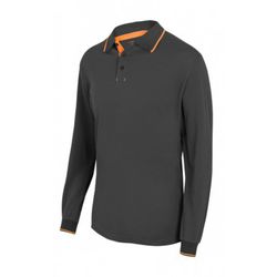 Polo Bicolor Raya Manga Larga Referencia 105515
